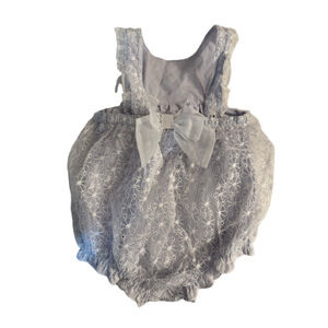 Baby Girl Kidding Around Purple & White Embroidered Romper 18 Months